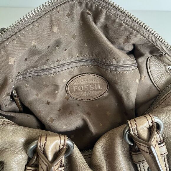 Fossil Tan Leather Satchel - Picture 11 of 15